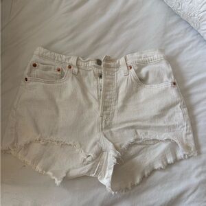Levi’s White Denim Shorts